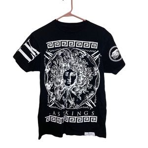 Last Kings Black Printed Tee Medium Short Sleeve Men’s